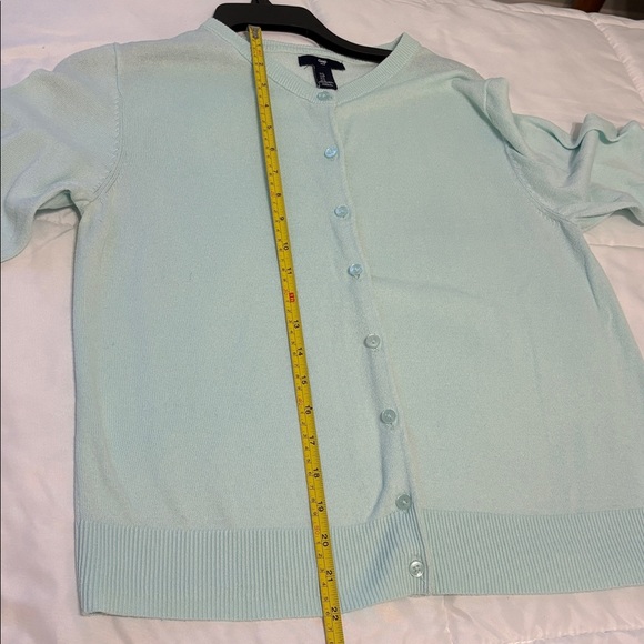 GAP Light Green 3/4 Length Sleeve Women's Cardigan Sweater - Picture 4 of 6